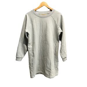 Pact Light Blue Crew Neck‎ Long Sleeve Women's Sweatshrit Dress Size M